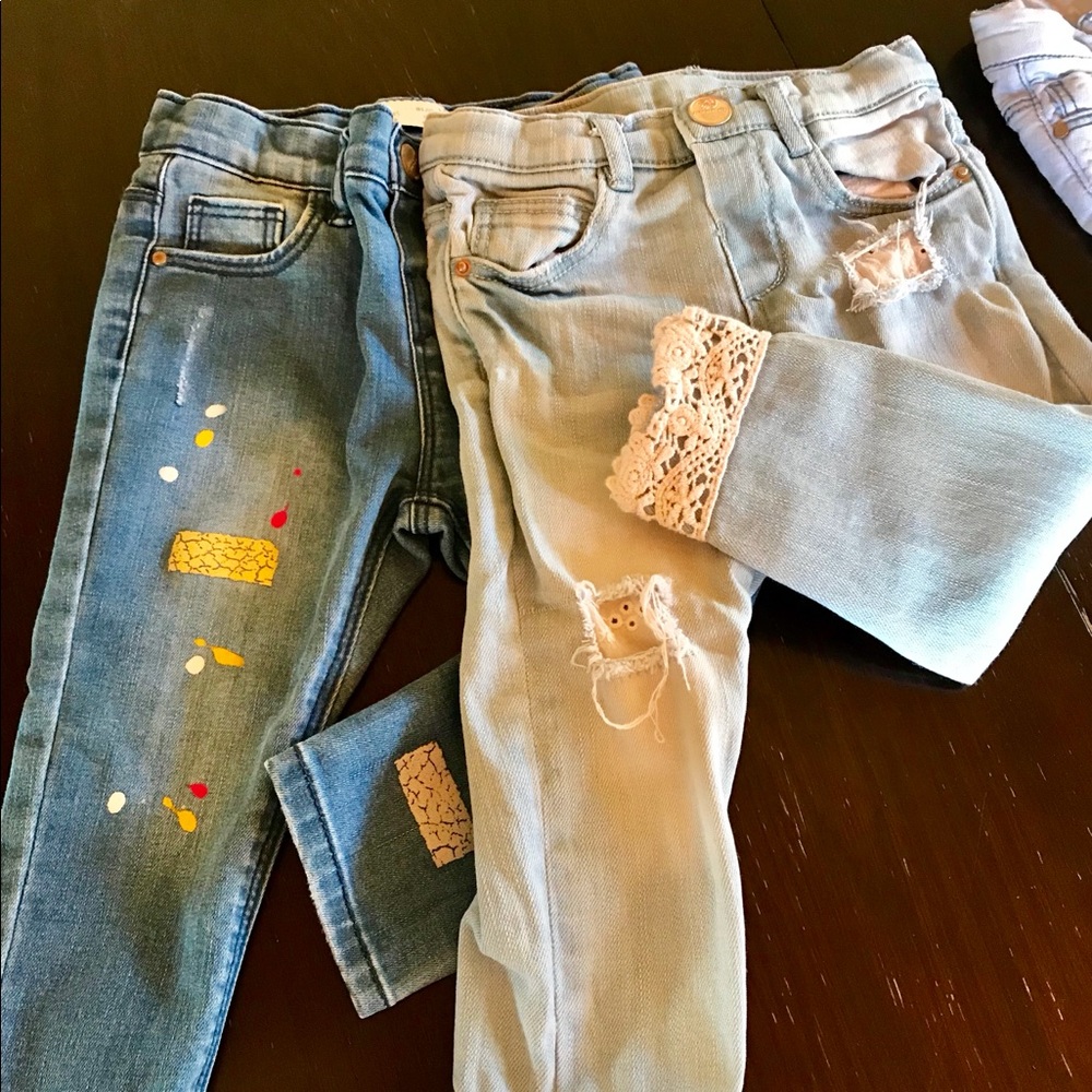 4 PAIRS OF Zara baby girl jeans ONLY $45!